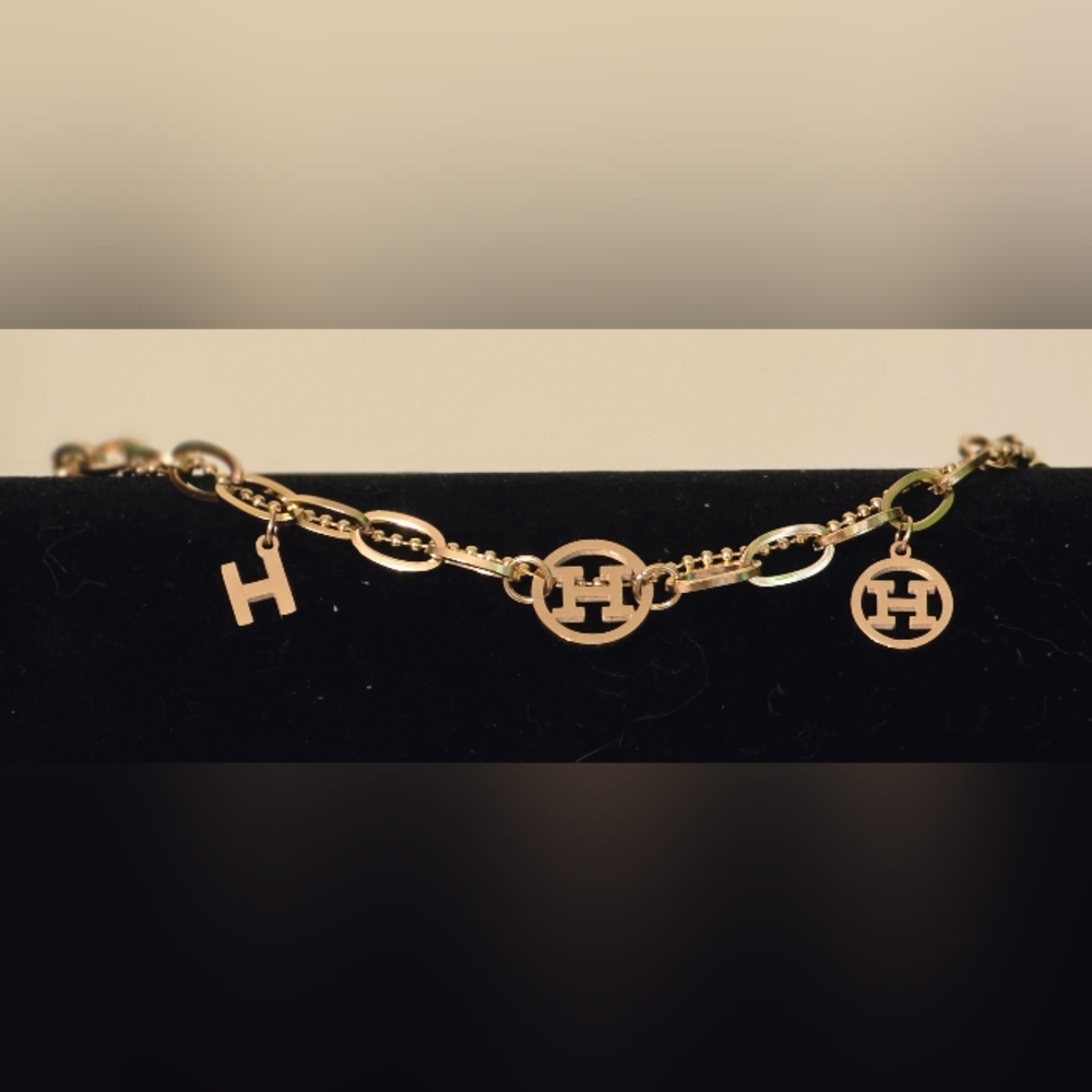 Fashion Luxury Stainless‎ Steel With 18k Gold Overlay Bracelet